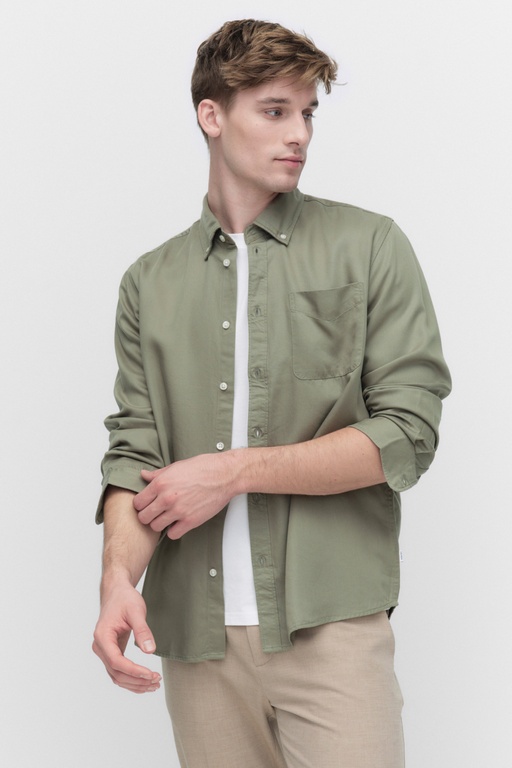 Kent tencel shirt Lichen Green